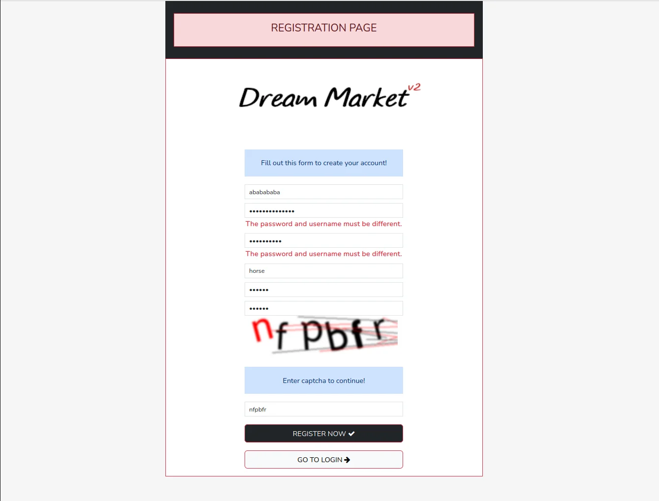 Dream Market platform interface overview showing main dashboard and marketplace features